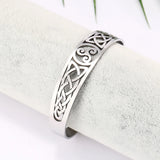 Magnetic Health Stainless Steel Cuff Irish Knot Pattern Amulet Talisman Bracelet