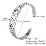 Magnetic Health Stainless Steel Cuff Irish Knot Pattern Amulet Talisman Bracelet