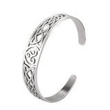 Magnetic Health Stainless Steel Cuff Irish Knot Pattern Amulet Talisman Bracelet