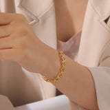 Geometric Stainless Steel Open Charm Bracelet Gift