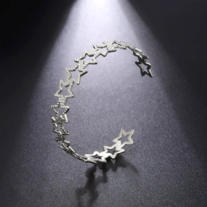 Geometric Stainless Steel Open Charm Bracelet Gift
