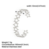 Geometric Stainless Steel Open Charm Bracelet Gift