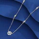 1.0ct VVS1 D Moissanite Necklace 925 Sterling Silver Chain Pendant