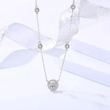 1.0ct VVS1 D Moissanite Necklace 925 Sterling Silver Chain Pendant