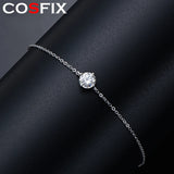 1CT Moissanite Diamond Bracelet 925 Sterling Silver Chain Charms For Women