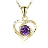1CT Moissanite Heart Necklace for Women S925 Silver Diamond Pendant