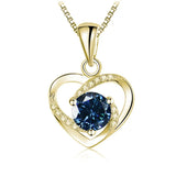 1CT Moissanite Heart Necklace for Women S925 Silver Diamond Pendant