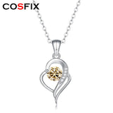 1CT Real 1CT Colored Moissanite Pendant Necklace For Women
