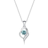 1CT Real 1CT Colored Moissanite Pendant Necklace For Women