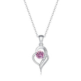 1CT Real 1CT Colored Moissanite Pendant Necklace For Women