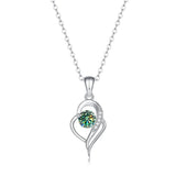 1CT Real 1CT Colored Moissanite Pendant Necklace For Women