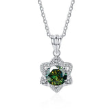 Six Stars Moissanite S925 Silver Necklace Wedding Jewelry Pendant
