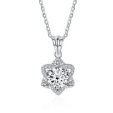 Six Stars Moissanite S925 Silver Necklace Wedding Jewelry Pendant