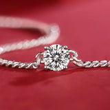 1ct Moissanite Cuban Bracelet & Necklace Set 925 Silver Gemstone Jewelry Wedding