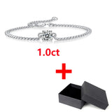 1ct Moissanite Cuban Bracelet & Necklace Set 925 Silver Gemstone Jewelry Wedding