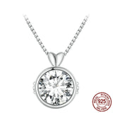 1Ct Moissanite Stone Pendant Necklaces 925 Sterling Silver Woman Necklace