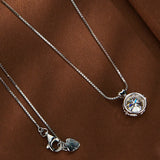 1Ct Moissanite Stone Pendant Necklaces 925 Sterling Silver Woman Necklace