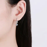 Plated Moissanite Drop Earring 925 Silver Sparkling Wedding Jewelry