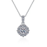 1ct Moissanite Necklace D Ideal Cut Diamond Pendant