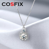 2ct D Moissanite Pendant 925 Sterling Silver Charm Wedding Pendants Necklace