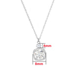 2ct D Moissanite Pendant 925 Sterling Silver Charm Wedding Pendants Necklace