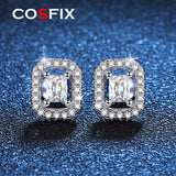 925 Silver Iced Moissanite Diamond Ear Studs