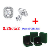 925 Silver Iced Moissanite Diamond Ear Studs