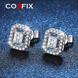 925 Silver Iced Moissanite Diamond Ear Studs