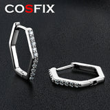 1 Real & Moissanite Hoop Earrings 925 Sterling Silver for Girls