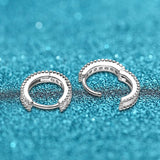 0.14ct Moissanite Hoop Earrings, S925 Silver, Wedding Gift
