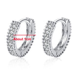 0.14ct Moissanite Hoop Earrings, S925 Silver, Wedding Gift