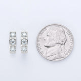 D Moissanite Huggie Earrings 925 Sterling Silver Sparkling Jewelry Gift