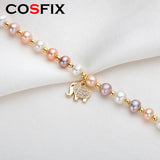 Elephant Pearl Bracelet Fairy Mixed Pearl 14k Wrapped Bracelet Female 4.5-6.5mm