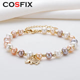 Elephant Pearl Bracelet Fairy Mixed Pearl 14k Wrapped Bracelet Female 4.5-6.5mm