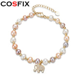 Elephant Pearl Bracelet Fairy Mixed Pearl 14k Wrapped Bracelet Female 4.5-6.5mm