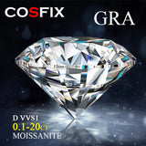 Moissanite D Diamond Loose Stone VVS1 0.1ct - 10ct for Ring Pendant