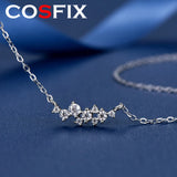 Moissanite Necklace 925 Sterling Silver D Pendants Female Choker