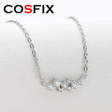 Moissanite Necklace 925 Sterling Silver D Pendants Female Choker