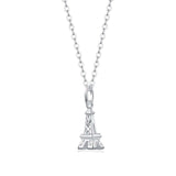 Moissanite Tower Shape Necklace 925 Sterling Silver Women's Jewelry