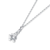Moissanite Tower Shape Necklace 925 Sterling Silver Women's Jewelry