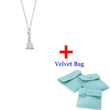 Moissanite Tower Shape Necklace 925 Sterling Silver Women's Jewelry
