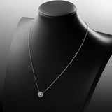 4mm Moissanite Pendant Necklace S925 Sterling Silver Collarbone Chain