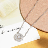 4mm Moissanite Pendant Necklace S925 Sterling Silver Collarbone Chain