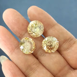 1-3ct VVS1 Moissanite Stone 100 Faces Cut Goose Yellow