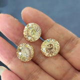 1-3ct VVS1 Moissanite Stone 100 Faces Cut Goose Yellow