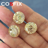 1-3ct VVS1 Moissanite Stone 100 Faces Cut Goose Yellow