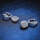 0.5ct D Moissanite Drop Earring Women Wedding Jewelry S925 Sterling Silver