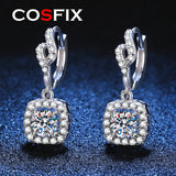 0.5ct D Moissanite Drop Earring Women Wedding Jewelry S925 Sterling Silver