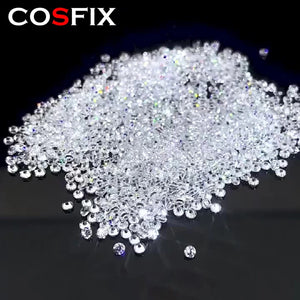 0.7mm-3mm D Brilliant Cut Lab Grown Moissanite Diamonds Beads