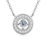 0.3CT Diamond Moissanite Necklace S925 Sterling Silver Pendant Chain